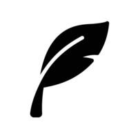 quill Glyph Icon White Background vector