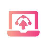 cursor Flat Gradient Icon White Background vector