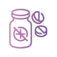 drugs Line Gradient Icon White Background vector