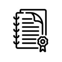 patent Line Icon White Background vector