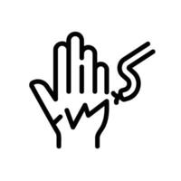 electrical hazard Line Icon White Background vector