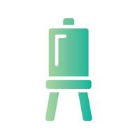 canvas Flat Gradient Icon White Background vector