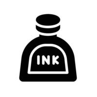 ink Glyph Icon White Background vector