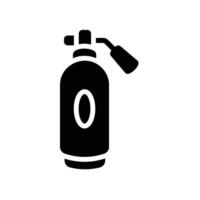 fire extinguisher Glyph Icon White Background vector