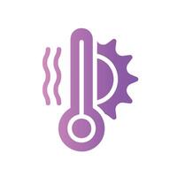 high temperatures Flat Gradient Icon White Background vector