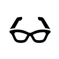 glasses Glyph Icon White Background vector