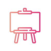 canvas Line Gradient Icon White Background vector