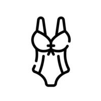 tiny bikini Line Icon White Background vector