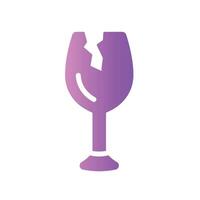 fragle Flat Gradient Icon White Background vector