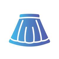 skirt Flat Gradient Icon White Background vector