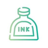 ink Line Gradient Icon White Background vector