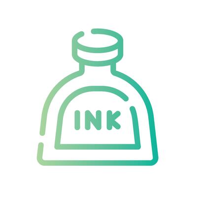 ink Line Gradient Icon White Background