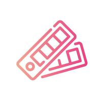 color wheel Line Gradient Icon White Background vector