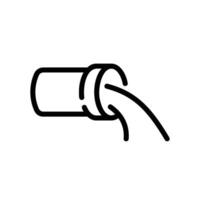flammable Line Icon White Background vector