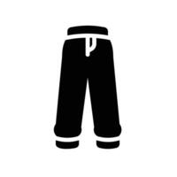 jogger pants Glyph Icon White Background vector