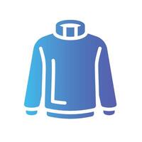 turtleneck Flat Gradient Icon White Background vector
