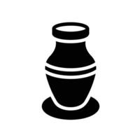 pottery Glyph Icon White Background vector