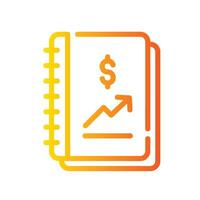notebook Line Gradient Icon White Background vector
