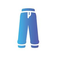 jogger pants Flat Gradient Icon White Background vector