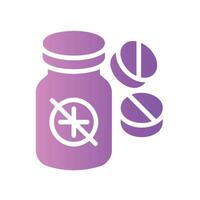 drugs Flat Gradient Icon White Background vector