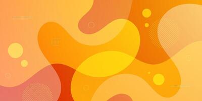 Abstract orange 3D background with fluid pattern gradient color. Elegant design trendy background. vector