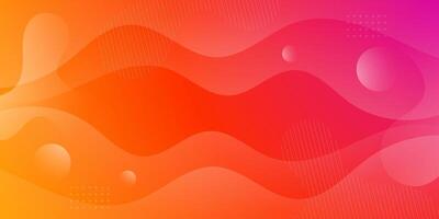 Gradient purple and orange dynamic abstract background with wave simple design. Creative background gradient. Smart design 3d cover of business design. vector