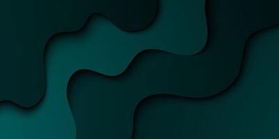 Modern and simple dark green design for landing page abstract background with realistic wave pattern. vector