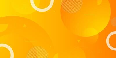 Orange circle pattern 3D gradient background with simple pattern design. Abstract template and modern stylish texture background. vector