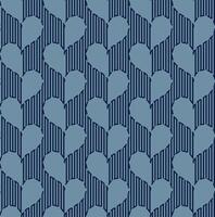 Half Heart Dashed Line Repeat Pattern vector