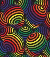 Abstract Background Pride Rainbow Ball Repeat Pattern vector
