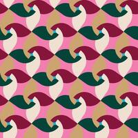 Abstract Background Green Red Brown Off White Repeat Pattern wallpaper vector