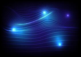 Abstract background with blue lines curve connection vector