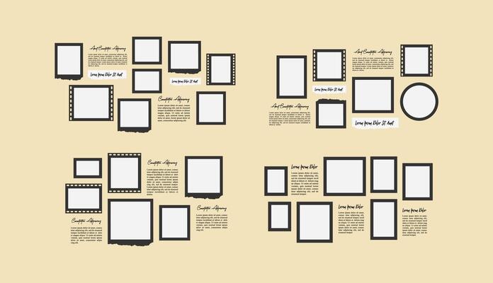 photo frame collage collection template design