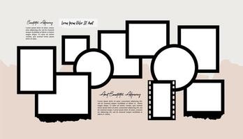 photo frames set with text space vector