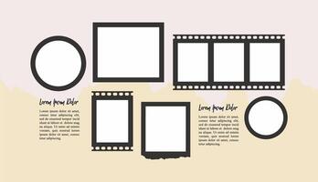Collage grid effect overlay vector