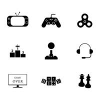 Gaming icon elements containing points illustration vector
