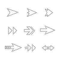 arrow set design Pointers vector