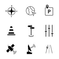 Navigation Icons set design vector