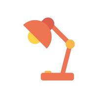 Desk lamp icon in flat style. Spotlight illustration on isolated background. Light bulb sign business concept. vector