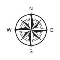Compass icon in flat style. Navigation equipment illustration on isolated background. Geographical position sign business concept. vector