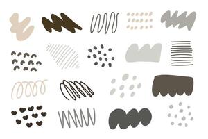 Neutral Color Modern Abstract Shape vector