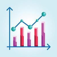 Trending Upwards A Colorful Business Growth Chart vector