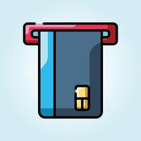ATM Card Transaction Secure Digital Banking Interface vector