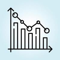 Trendline Chart Visualizing Data Fluctuations vector
