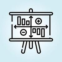 Data Visualization on Flip Chart Strategic Planning and Presentation vector