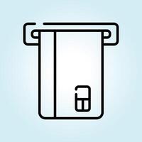 ATM Card Transaction Secure Banking Icon Design vector
