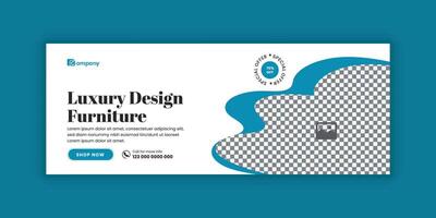New Arrival Furniture StoreSocial Media Cover Design and Web Banner Design Template vector
