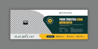 Customizable Law Firm Social Media and Web Banner Templates vector