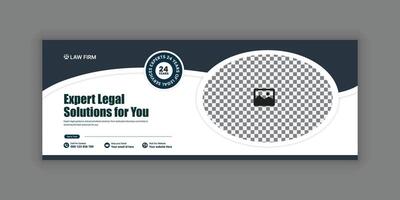 Elegant Law Consulting Facebook Banner Design Templat vector