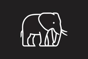 Elephant Head Silhouette for Easy Use vector